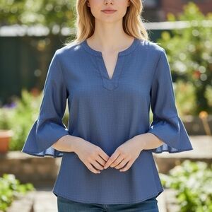 Van Heusen Blue Bell Sleeve Blouse